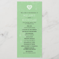 Celtic Heart Irish Wedding Program 3991