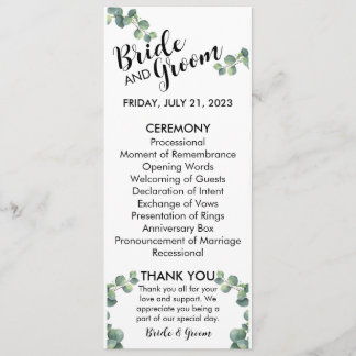 Programme Cérémonie