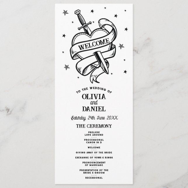 Programme Cérémonie cardiaque traditionnelle Mariage de tato (Devant)