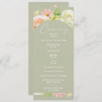 Cérémonie de Mariage Chic Florals Sage Green