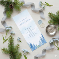 Cérémonie de mariage de la Forêt d'Aquarelle Bleue