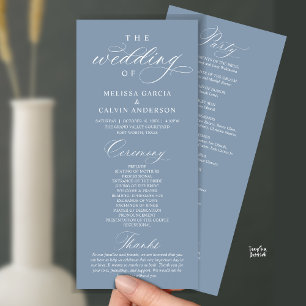 Programme Cérémonie de mariage élégante et moderne