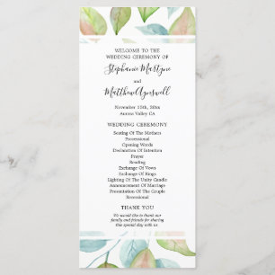 Programme Cérémonie des Mariages de la filière Feuille de l'