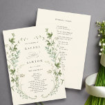 Programme Cérémonie du Mariage Fleur sauvage ivoirien<br><div class="desc">Ce programme de cérémonie mariage présente de beaux fleurs sauvages aquarellés peints à la main, disposés comme une couronne, parfaits pour le printemps, l'été ou les mariages de automne. Pour une personnalisation plus avancée de cette conception, cliquez sur le BOUTON OUTIL DESIGN BLEU ci-dessus ! Des articles correspondants sont également...</div>