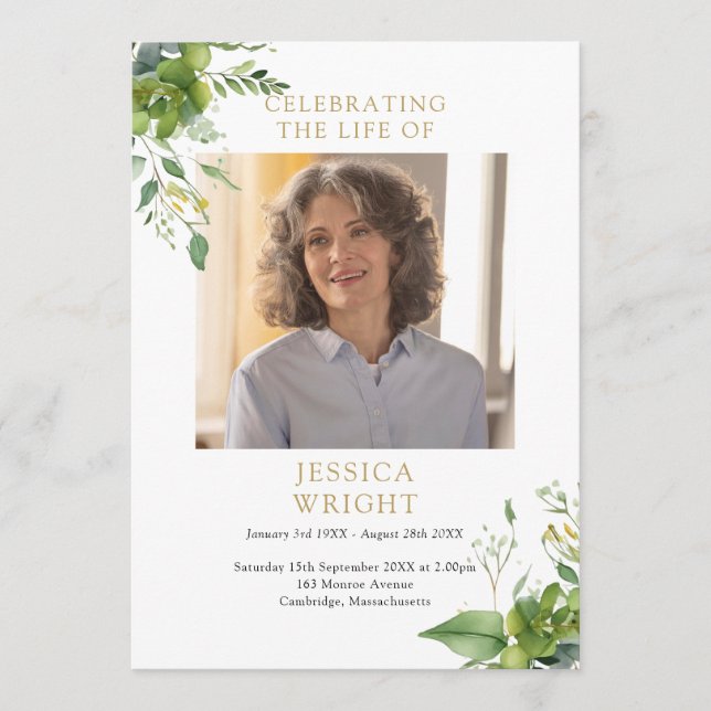 Programme Cérémonie funéraire Commémorative De Verdure Ordre (Devant)