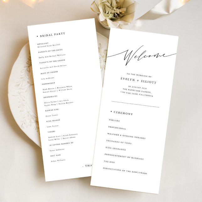 Programme Cérémonie Mariage catholique simple (Créateur téléchargé)