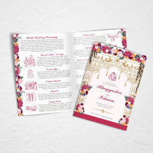 Programme Cérémonie Mariage hindoue Invité floral tropical