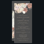 Programme Charbon Pampas Grass Tropical Floral Mariage<br><div class="desc">Romantique,  doux,  Pampas Grass Tropical Jungle Programme de mariage floral. Cela fera partie de la suite. #pampasgrass #jungleMariage #jungleinvitation #coralmariage #weddingmenu #désertons #lasvegasMariage #terracottamariage #peachmariage #pampasweddmenu #pampas #terracotta #corail #peach #naturalmariage #driedgrass #driedpampas #wabisabimariage #nature #mariage</div>