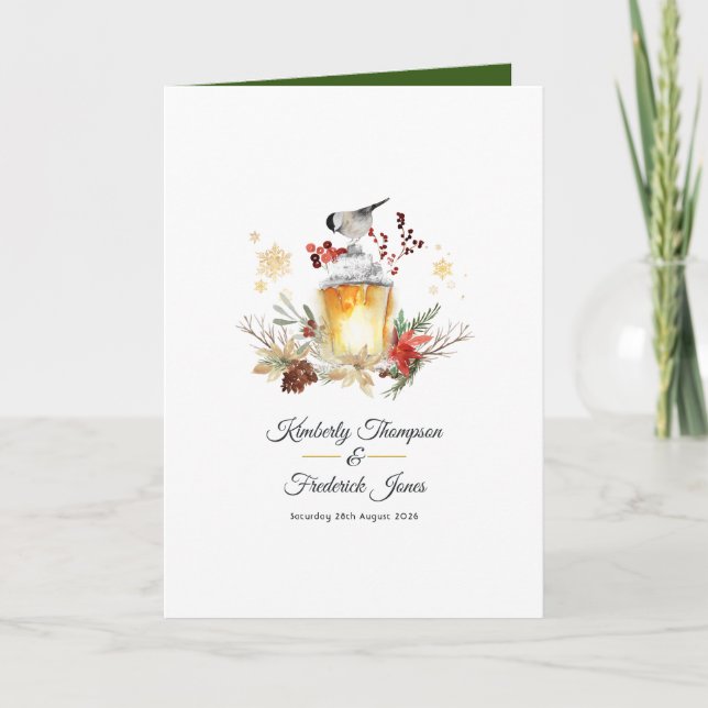 Programme Charme de mariage hivernal au pin et à l'épinette  (Devant)