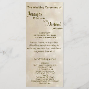 Programme chaud de mariage de Bokeh d'or