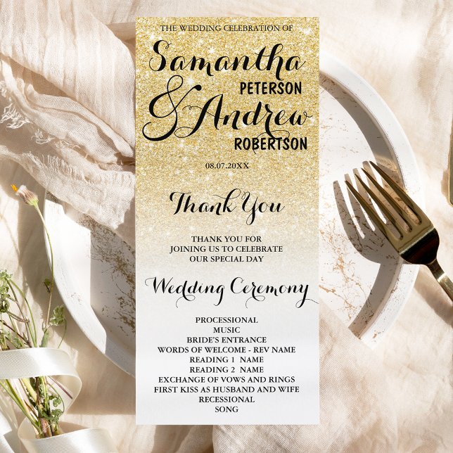 Programme Chic faux or parties scintillant ombre mariage pro (Créateur téléchargé)