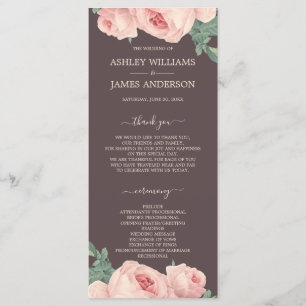 Programme Chic Floral Vintage Rose rose Bourgogne Mariage