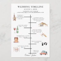 Chronologie du Mariage d'aquarelle rustique