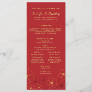 Programme Chronologie du Mariage de fleurs de cerisiers en o