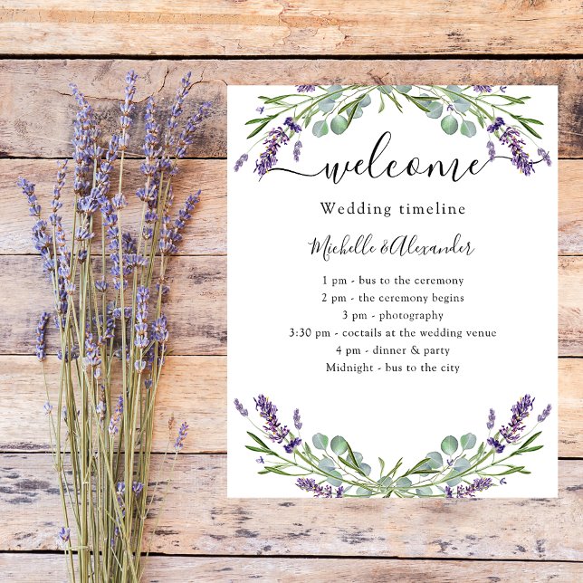 programme chronologique mariage lavender eucalyptu (Créateur téléchargé)