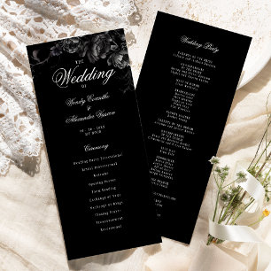 Programme Classic Gothique Noir Mariage plat