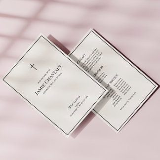 Programme Classic In Loving Memory Funeral Ordre de service