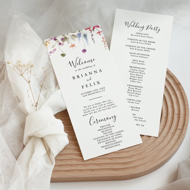 Programme classique de mariage floral sauvage colo (Créateur téléchargé)