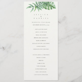 Programme Classique de verdure Mariage tropicale