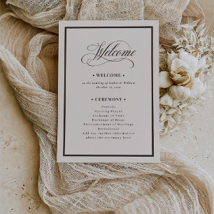 Programme Classique Ivoire et Marron Mariage Luxe Neutre