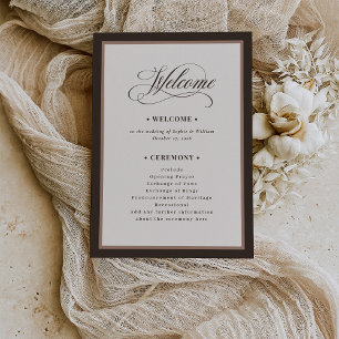 Programme Classique Luxe Mariage Brun Neutre