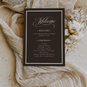 Programme Classique Luxe Mariage Marron Foncé Espresso