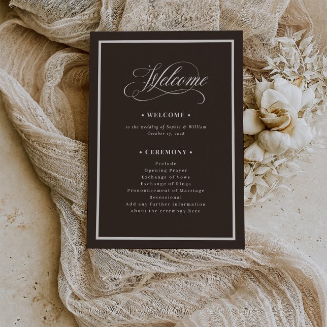 Programme Classique Luxe | Mariage Marron Foncé Espresso (Créateur téléchargé)