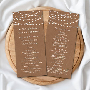 Programme Collection de Mariages Rustic Kraft