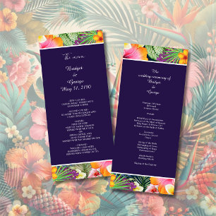 Programme Coloré hawaïen tropical Mariage