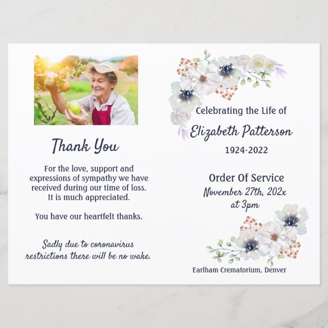 Programme commémoratif de l'ordre funéraire du ser (Devant)