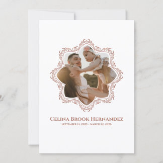Programme commémoratif photo — Cadre Rose Marron