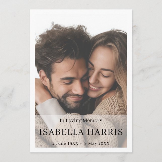 Programme Conception de service photo de mémorial moderne (Devant)