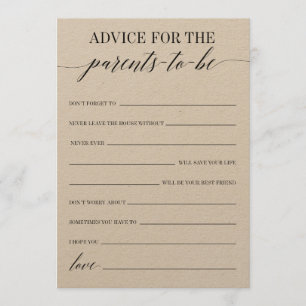 Programme Conseils Pour Le Jeu De Baby shower Parents-To-Be