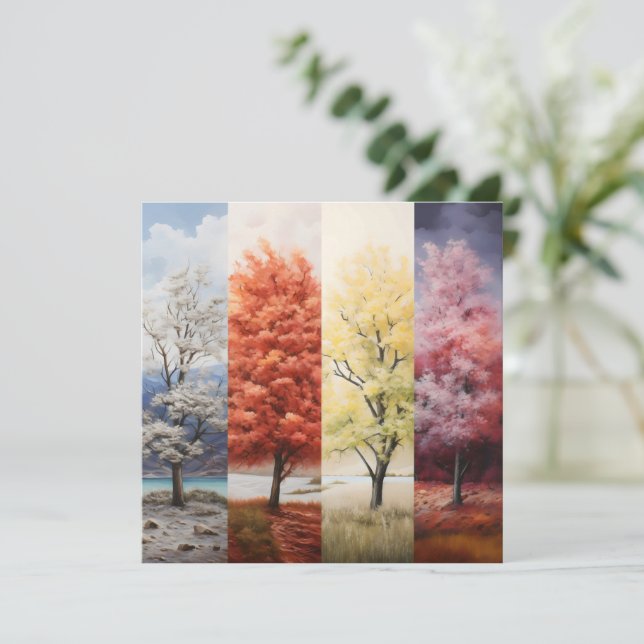 Programme Couleurs d'arbre de météo des saisons (Debout devant)