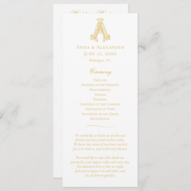 Programme COULEURS ÉDITABLES AA Monogramme AA Crest Program (Devant / Derrière)