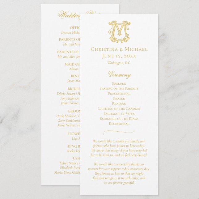 Programme COULEURS ÉDITABLES CM Monogramme MC Monogramme Pro (Devant / Derrière)