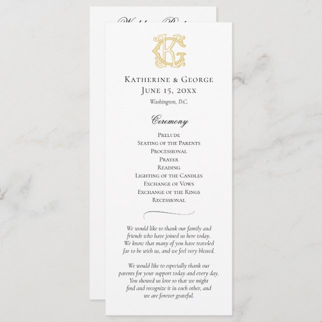 Programme COULEURS MODIFIABLES GK Monogramme KG Monogramme (Devant / Derrière)