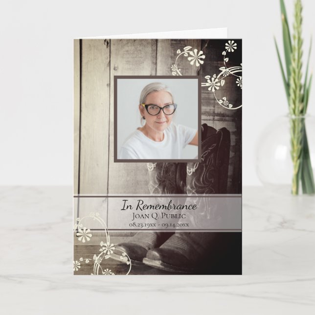 Programme Country Western Cowboy Boots Service funéraire (Devant)