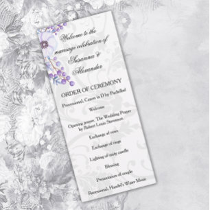 Programme Courbe de fleurs de Berry pourpre Mariage damassé