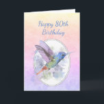 Programme Custom Year Happy Birthday 80th Hummingbird Bird<br><div class="desc">Happy Birthday 80th or customize for whatever year you need. Hummingbird Bird  for someone who loved hummingbirds,  flowers,  gardens</div>
