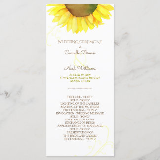 Programme Cute Mariage de tournesol aquarelle