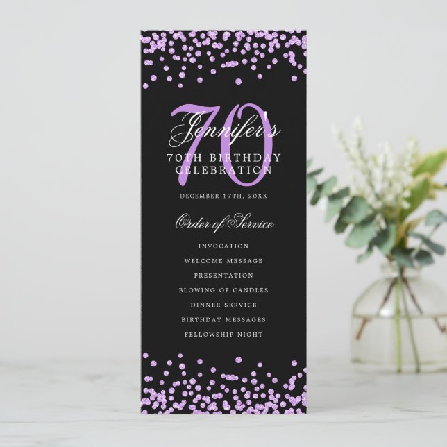 Programme d'anniversaire 70e Menu Merci U Purple B (Debout devant)