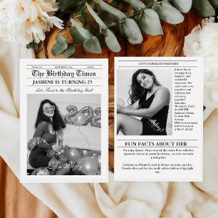 Programme d'anniversaire de journaux unique Infogr