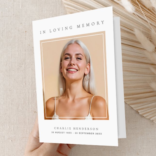 Programme Dans l'Amour de la Mémoire Nécrologie Funérailles  (Créateur téléchargé)