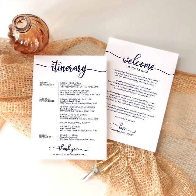 Programme de Bienvenue pour le Week-end de Mariage (Créateur téléchargé)