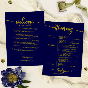 Programme de bienvenue pour le week-end de mariage