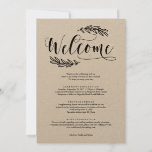 Programme de bienvenue pour un week-end de mariage