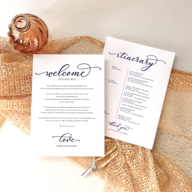Programme de bienvenue pour un week-end de mariage (Créateur téléchargé)
