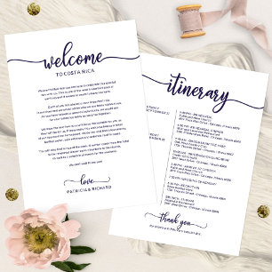 Programme de bienvenue pour un week-end de mariage