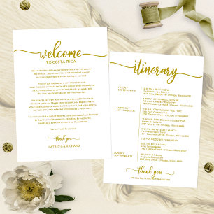 Programme de bienvenue pour week-end de mariage Si